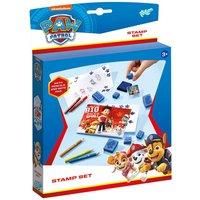 Totum Paw Patrol 720336, Black Paw Patrol Set, Motif Stamps, Ink Pens and Colouring Pad, Gift for Children from 3 Years