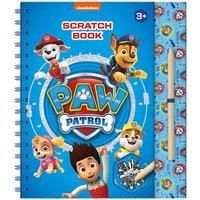 Totum Paw Patrol Scratch Book with Stencils, Glitter Stickers and Scratch Pen for Home & Travel