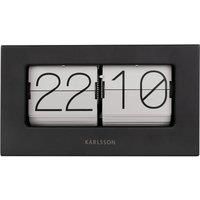 Karlsson Present Time Boxed Flip Table Clock - Warm Grey