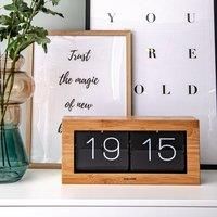 Karlsson Clock, Steel frame, glass, Bamboo, 37 x 17,5 x 9 cm