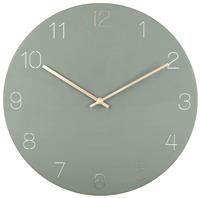 Karlsson Charm Engraved Numbers 40cm Steel Wall Clock Jungle Green