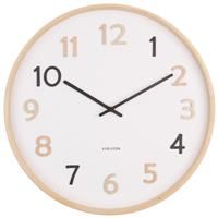 Karlsson Analogue Wooden Wall Clock - Natural