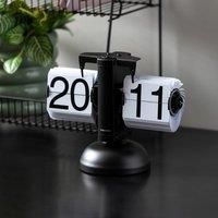 Karlsson Present Time "Small Flip table clock - White/Black 16.5cm (KA5955BK)