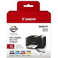 Canon Ink - PGI-1500 C M Y BK Genuine Colour Printer Ink Cartridges - 4 Pack (1 x Black, 1 x Cyan, 1 x Magenta & 1 x Yellow)