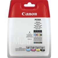 Canon CLI-581 C M Y BK Pack of 4 cartridges (Black Cyan Magenta Yellow) Genuine (Recycled Cardboard Multipack)