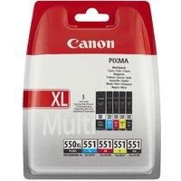 CANON PGI-550XL/CLI-551 Cyan, Magenta, Yellow & Black Ink Cartridges - Multipack, Magenta,Yellow,Black,Cyan
