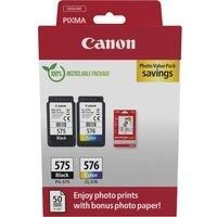Canon PG-575/CL-576 Ink Cartridge + Photo Paper Value Pack