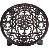 Esschert TG21 design, antique plant trolley round, diameter: 28 cm, 29.1 x 29.1 x 4.8 cm