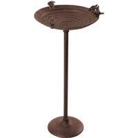 Esschert Design Birdbath On Pole Cast Iron Outdoor Parrot Stand Play Feeder