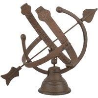 Fallen Fruits Cast Iron Armillary Sundial - Brown