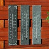 Esschert Ls008 45 x 10 x 1cm Thermometer Slate - Grey