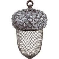 Fallen Fruits Ltd ACORN BIRD FEEDER, Grey