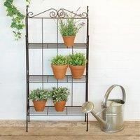 Esschert Design Etagere 3-Tier Shelf L Plant Pot Display Unit Flower Planter vid