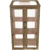 AC-Déco Mini Wooden Greenhouse- Brown - 54 L x 69.4 W x 125.2 cm H