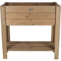 Raised Bed Large Garden Planter Wooden Trough Herb Plant Pot Flower Box 80x78cm