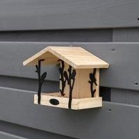 Best For Birds Pine and Iron Wall Mounted Bird Feeder