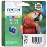 GENUINE EPSON T008 COLOUR INK CARTRIDGE C13T00840110