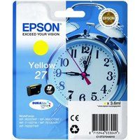 GENUINE EPSON 27 Yellow cartridge ORIGINAL T2704 ALARM CLOCK fresh sealed ink
