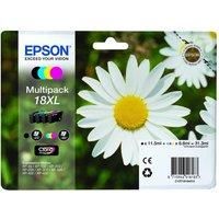 EPSON 18XL Genuine Black Magenta Cyan Yellow Ink Cartridges, T18164, T18XL