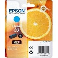 Epson Orange Singlepack Cyan 33 Claria Premium Ink