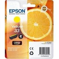 Epson Orange Singlepack Yellow 33 Claria Premium Ink