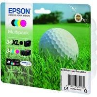 EPSON 34 Golf Ball Cyan, Magenta & Yellow Ink Cartridges - Multipack