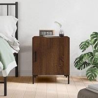 Bedside Cabinet Brown Oak 40x40x50 cm Engineered Wood