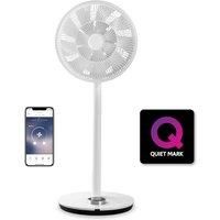 Duux Whisper Flex Smart standing fan | Control via remote control & smartphone | Height adjustable 51-88cm | Quiet fan with night mode and timer| White | DXCF11UK
