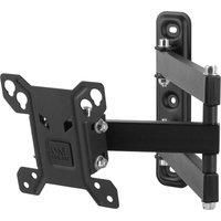 One For All Full Motion TV Bracket – Swivel (180°) Tilt (15°) Wall Mount – Screen size 13-27 Inch - For All types of TVs – Max Weight 30kgs – VESA 75x75 to 100x100 - Free Toolbox app – Black – WM2151