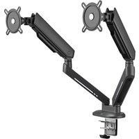 One For All Universal Gaming Dual Monitor Arm for 21-45 Inch Screens - VESA 75/100mm - Heigh adjustment -Tilt (80°), Swivel (180°) and Rotate (360°) - Max weight - 14 kg per screen - Black (DM8210)