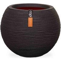 Capi Europe - Vase ball Rib NL - 62x48 - Black - Opening Ø40 - Pot for indoor and outdoor use - Shatterproof - 100% recyclable - KBLR271