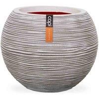 Capi Europe - Vase ball Rib NL - 62x48 - Ivory - Opening Ø40 - Pot for indoor and outdoor use - Shatterproof - 100% recyclable - KOFI271