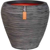 Capi Europe Vase taper round Rib NL 42x38 anthracite
