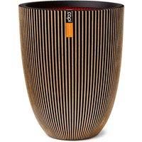 Capi Europe Vase elegant low Groove NL 46x58 black gold