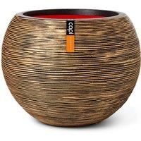 Capi Europe Vase ball Rib NL 40x32 black gold
