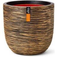 Capi Europe Planter ball Rib NL 43x41 black gold