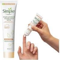 Simple Protect /'N/' Glow Triple Protect Moisturiser SPF 30 3x protection against UVA & UVB rays, blue light and pollution all-day hydrating face cream 40 ml