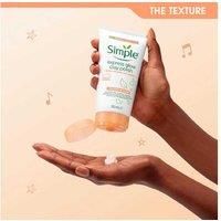 Simple Protect /'N/' Glow Express Glow Clay Polish Cleanser leaves skin naturally glowing for expert facial skin care 150 ml