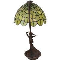 Clayre&Eef 5LL-6098 table lamp, Tiffany style, green