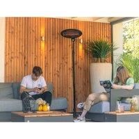 Sunred Heater Elektra Quartz Standing Black 2000 Watt, Black