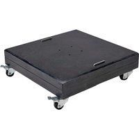 Platinum Modena Wheeled 150kg Polished Parasol Base - Black