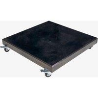 Platinum Modena Wheeled 90kg Polished Parasol Base - Black