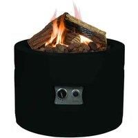 Happy Cocooning Cocoon 24 Inch Square Gas Firepit Table Top in Grey Black