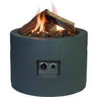 Happy Cocooning Cocoon 24 Inch Square Gas Firepit Table Top in Grey Black