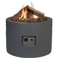 Happy Cocooning Cocoon 24 Inch Square Gas Firepit Table Top in Grey Black