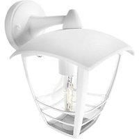 Philips myGarden Creek Outdoor Wall Light, White (Requires 1 x 60 W E27 Bulb)