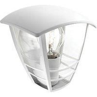 Philips myGarden Creek Outdoor Wall Light, White (Requires 1 x 60 W E27 Bulb)