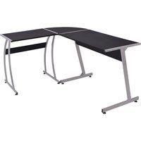 Corner Desk Writing Table WorkStation PC Home Office L-Shaped Black/Oak vidaXL