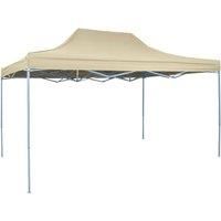 vidaXL Foldable Tent Pop-Up 3x4.5m Cream White Outdoor Garden Gazebo Canopy