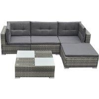 vidaXL Garden Lounge Set 14 Pieces Poly Rattan Outdoor Sofa Seat Multi Colours